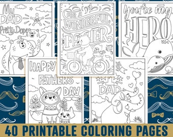 fathers day coloring etsy