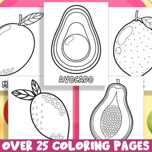 Fruit Coloring Pages, 25 Printable Fruit Coloring Pages for Preschool