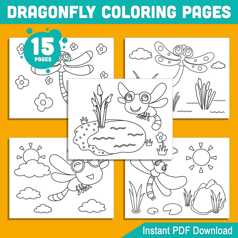 15 Fun Dragonfly Coloring Pages for Toddlers, Pre-k, and Kindergarten ...