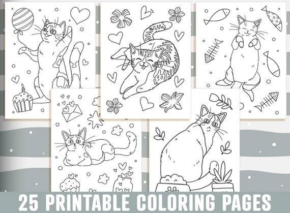 Cozy Cats Easy Coloring Book for Adults: 40 Beautifully Simple, Bold &  Large Cat