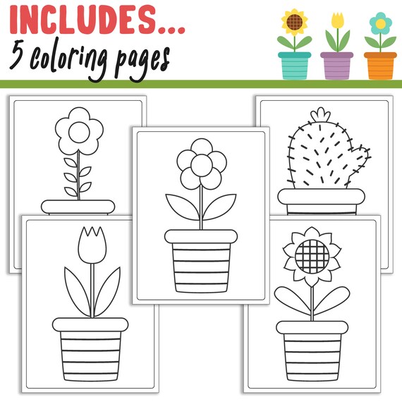 Wie zeichnet man eine se Blume & Kaktus in Topf, Anleitung fr gerichtete  Zeichnung Schritt fr Schritt, enthlt 5 Malseiten, PDF-Datei,  Sofort-Download - Etsy.de