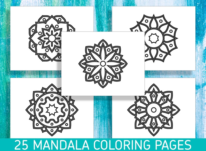 Simple Mandalas Coloring Pages: 25 Fun Activity Sheets for Kindergarten ...