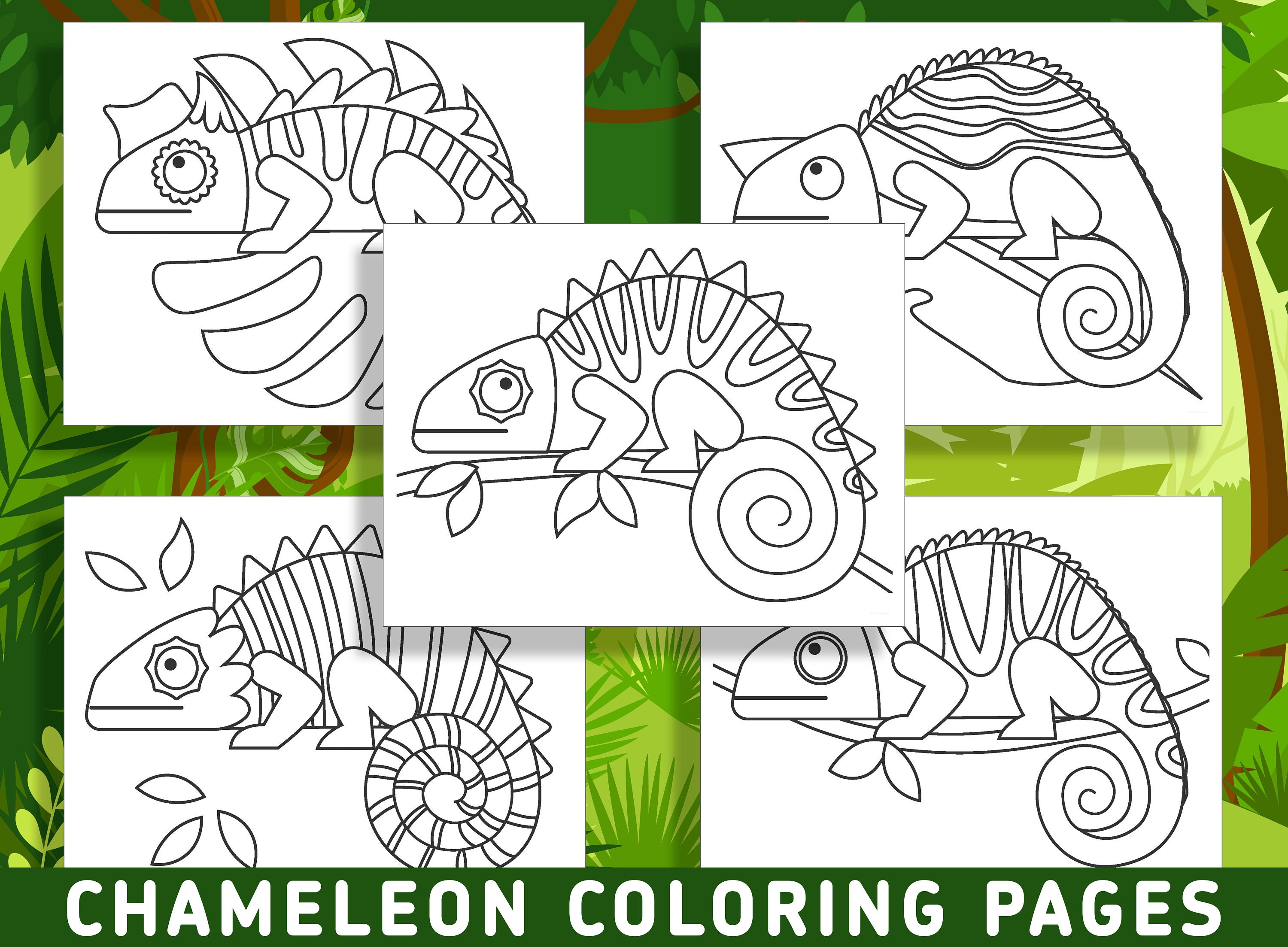 15 Fun and Creative Chameleon Coloring Pages for Preschool and ...