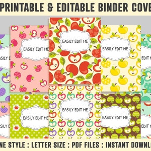 Editable Binder Covers, 10 Printable &amp; Editable Binder Covers+spines ...