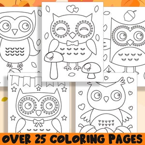 Cute Owl Coloring Pages: 25 Printable Designs for Preschool ...