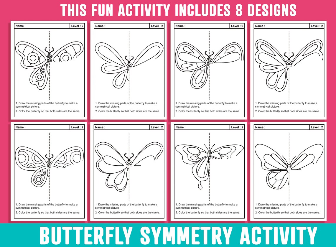 Butterfly Symmetry Worksheet Butterfly Theme Lines of Symmetry Butterfly Symmetry Worksheet Butterfly Theme Lines of Symmetry