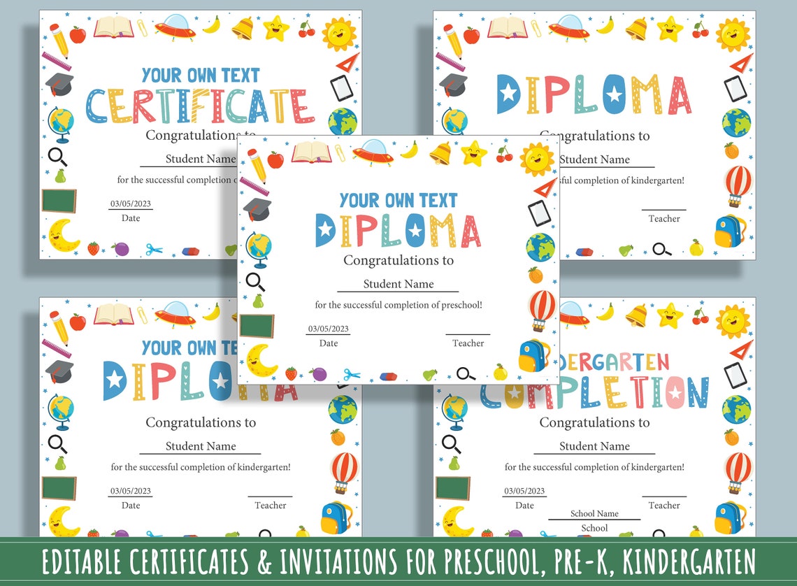 Fun and Creative Certificate Diploma and Invitation - Etsy