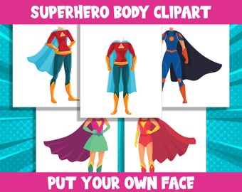 Superhero Women Body Set, 20 Pages, PDF File, Instant Download