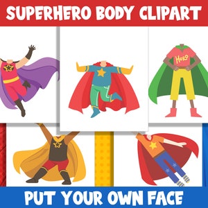 Printable Kids Superheroes Body Bundle, 20 Pages, PDF File, Instant ...