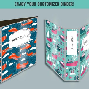 Vehicle Binder Template, 10 Printable &amp; Editable Binder Covers+spines ...