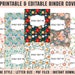 Floral Binder Cover Template, 10 Printable &amp; Editable Binder Covers ...