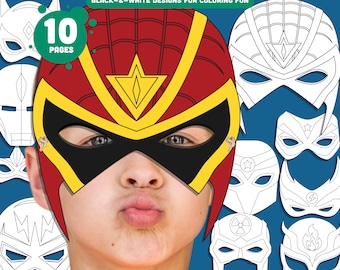 6 Masques Super-Héros Enfants - Cosplay PVC Pour Fête Et Anniversaire