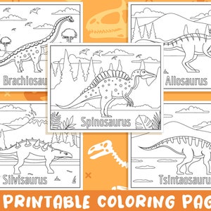 Dinosaur Coloring Pages for Kids, 25 Printable Dinosaur Coloring Pages ...