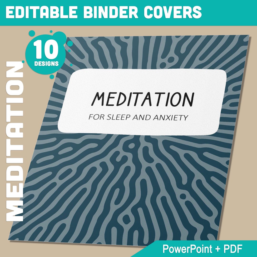 10 Editable Turing Pattern Binder Covers, Includes 1", 1.5", 2" Spines ...
