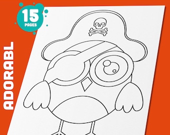 Owl Coloring Pages: 15 Adorable Designs for Preschool and Kindergarten Kids – Fun Activity Book for Kids, PDF File, Instant Download