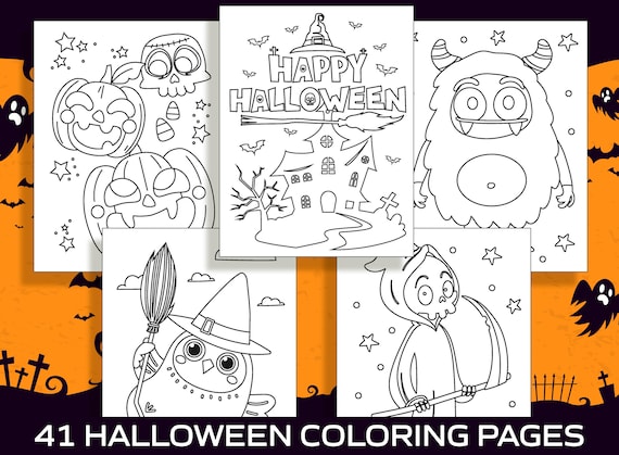 New Fun Halloween Activity Over 41 Printable Coloring Pages