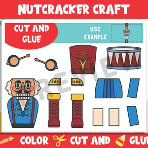 Christmas Nutcracker Craft Activity - Color, Cut, and Glue for Prek to ...