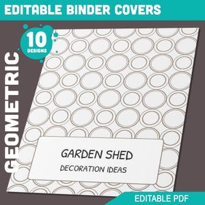 Binder Cover Page, 10 Printable & Editable Binder Covers+Spines, Binder Insert/Template Planner Cover Teacher/School, Printable Binder Cover
