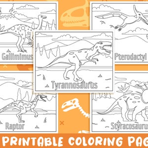 Dinosaur Coloring Pages for Kids, 25 Printable Dinosaur Coloring Pages ...