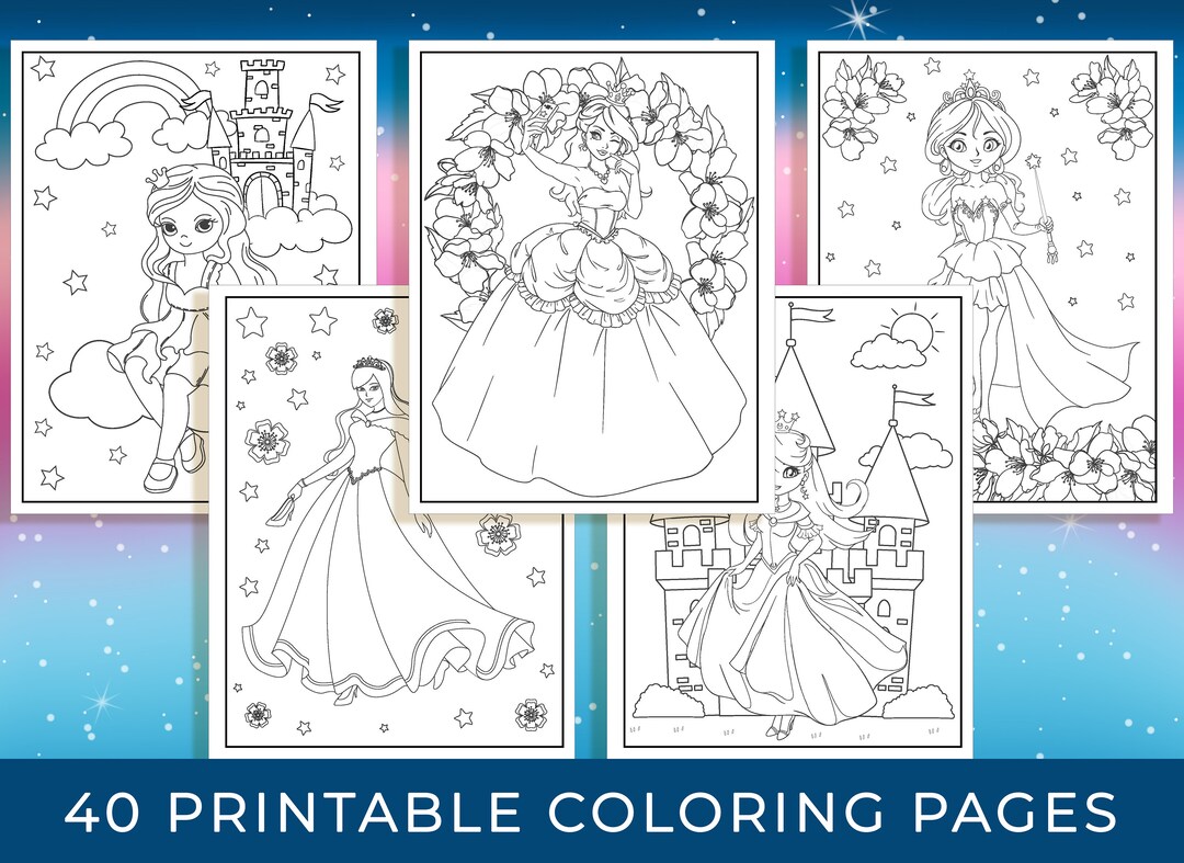Princess Coloring Pages 40 Printable Princess Coloring Pages for Girls