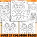 Cute Owl Coloring Pages: 25 Printable Designs for Preschool ...