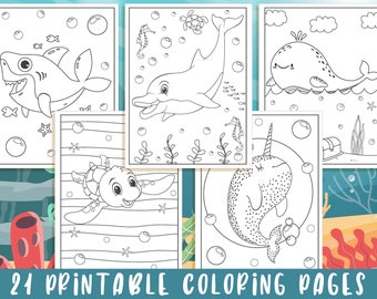 Under The Sea Coloring Pages - 21 Printable Under The Sea Coloring Pages for Kids, Boys, Girls, Teens, Under The Sea Birthday Party Activity