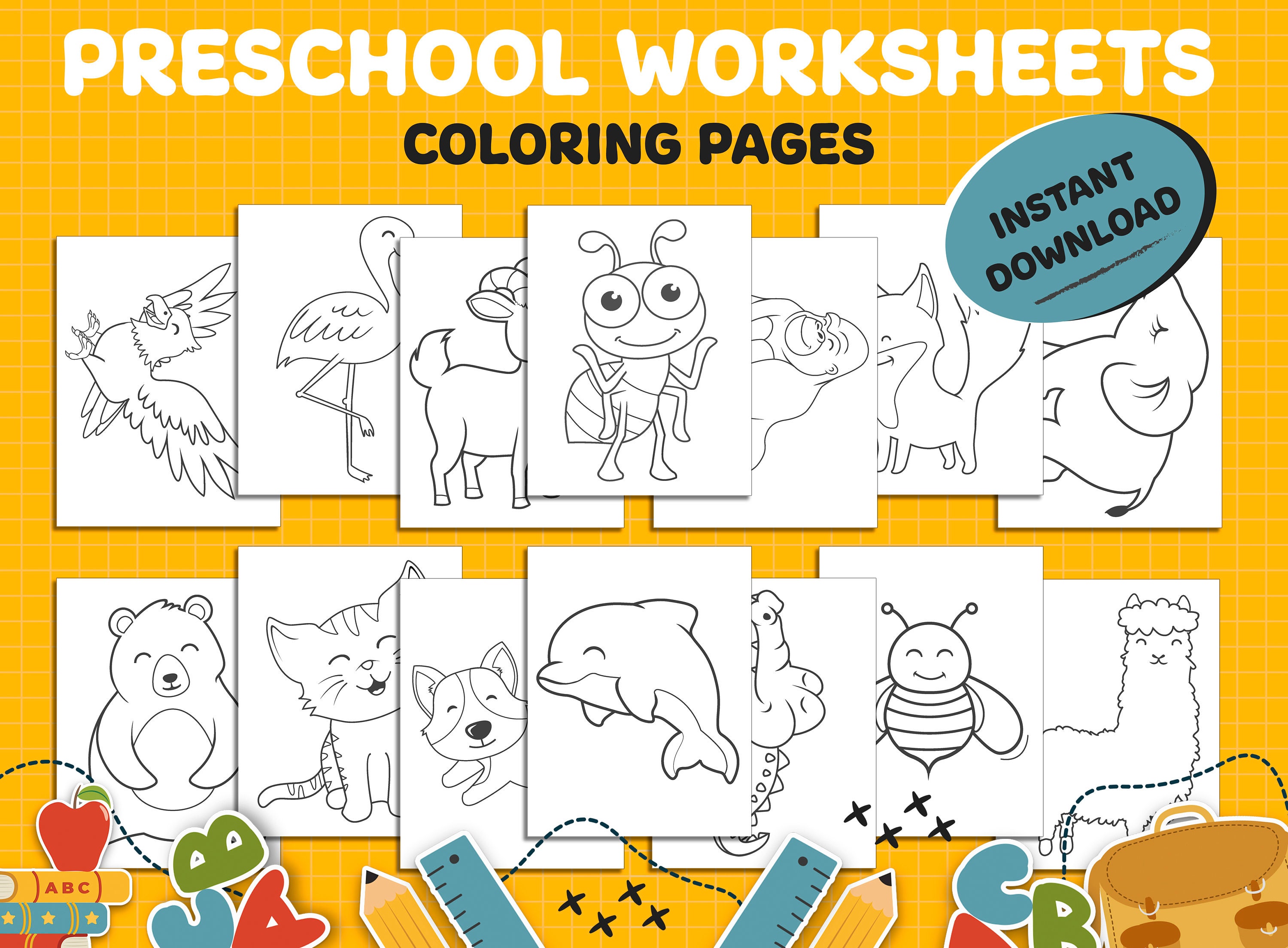 preschool worksheets 10026 printable worksheets kids etsy