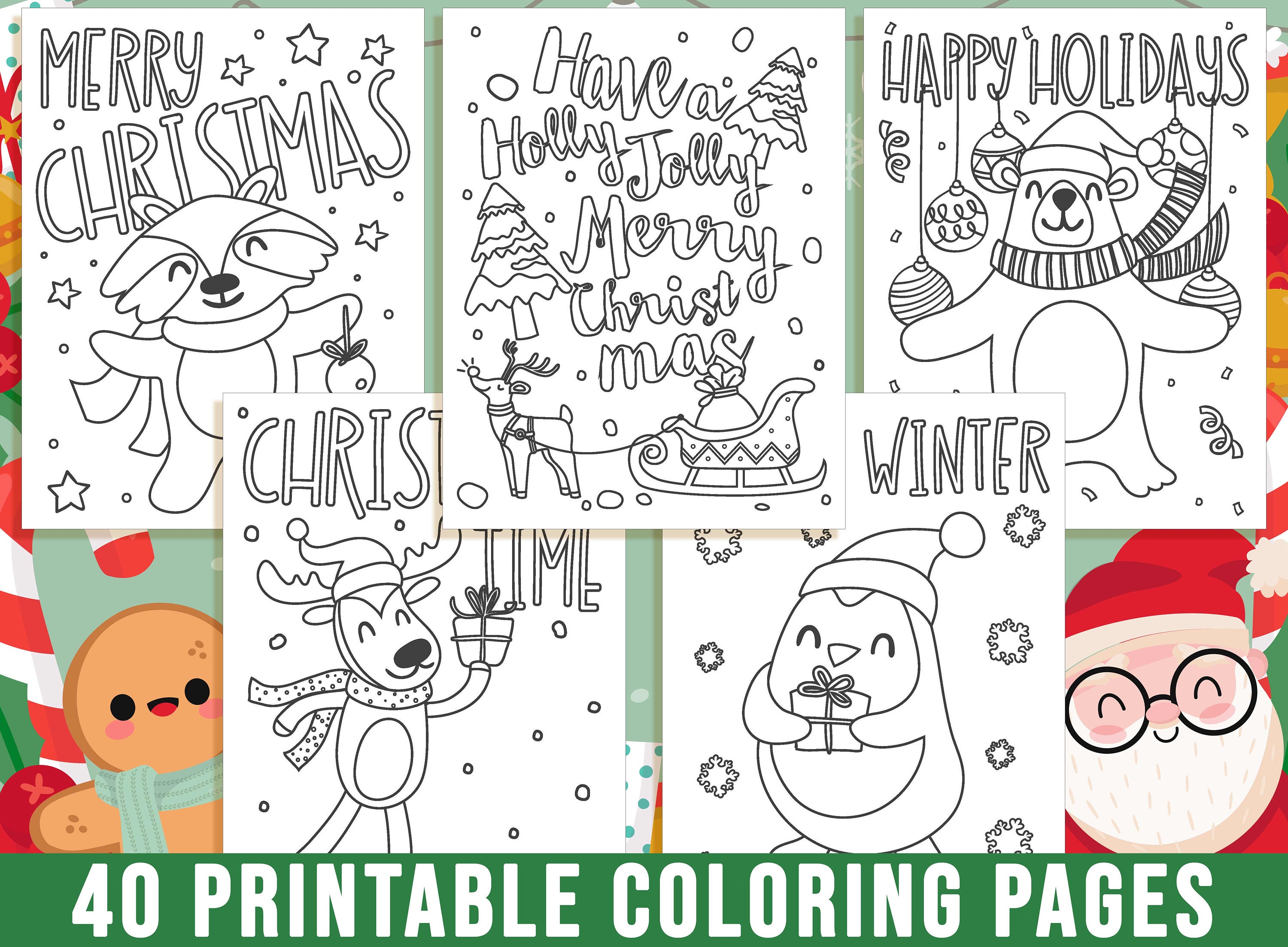 Christmas Coloring Book 40 Printable - Il Fullxfull.3244318851 R4sk 