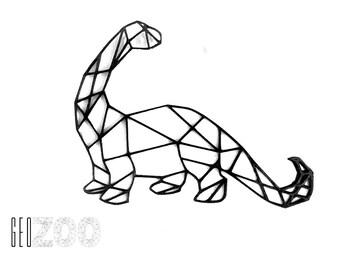 Download Geometric Dinosaur Etsy 3D SVG Files Ideas | SVG, Paper Crafts, SVG File