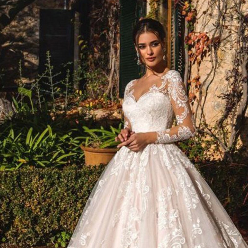 Wedding Dress Long Sleeve Plus Size Etsy