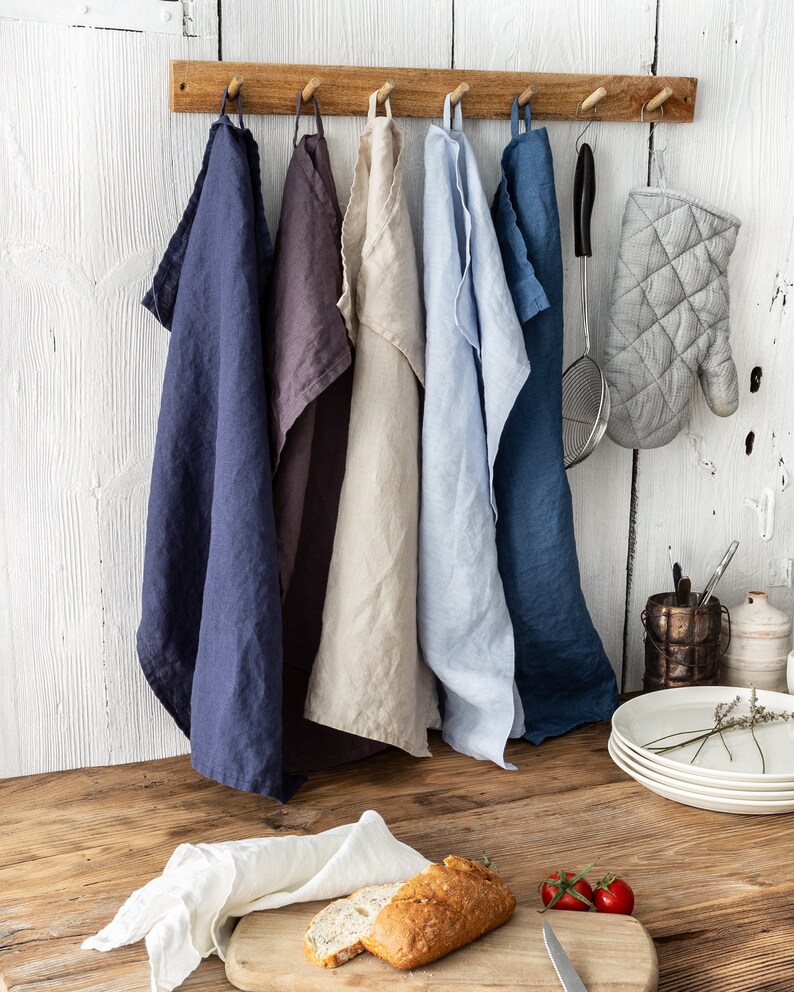 Linen Tea Towels Pure Linen Kitchen Towel Natural Linen Etsy