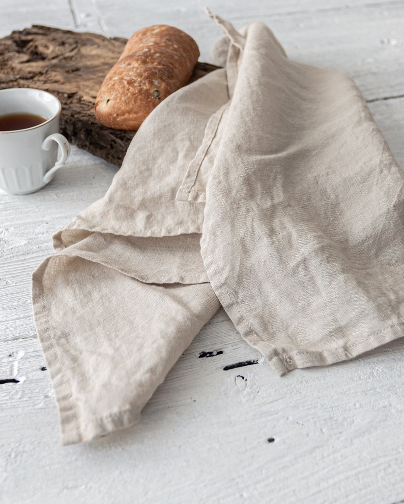 Linen Tea Towels Pure Linen Kitchen Towel Natural Linen Etsy
