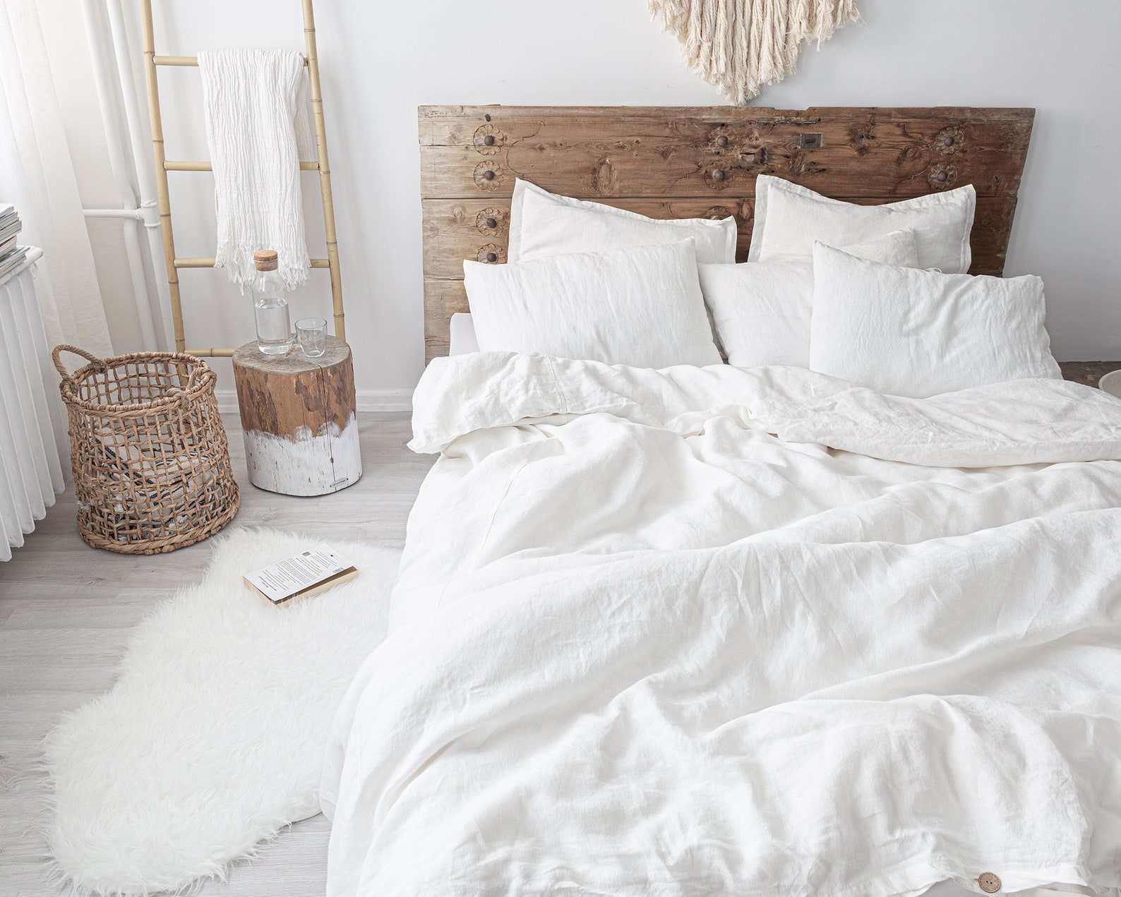 Linen Bedding Set off White Pure Linen Duvet Cover 2 Etsy