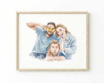 Spersonalizowany portret ze zdjęcia, spersonalizowany portret dla rodziny, przyjaciół i bliskich
