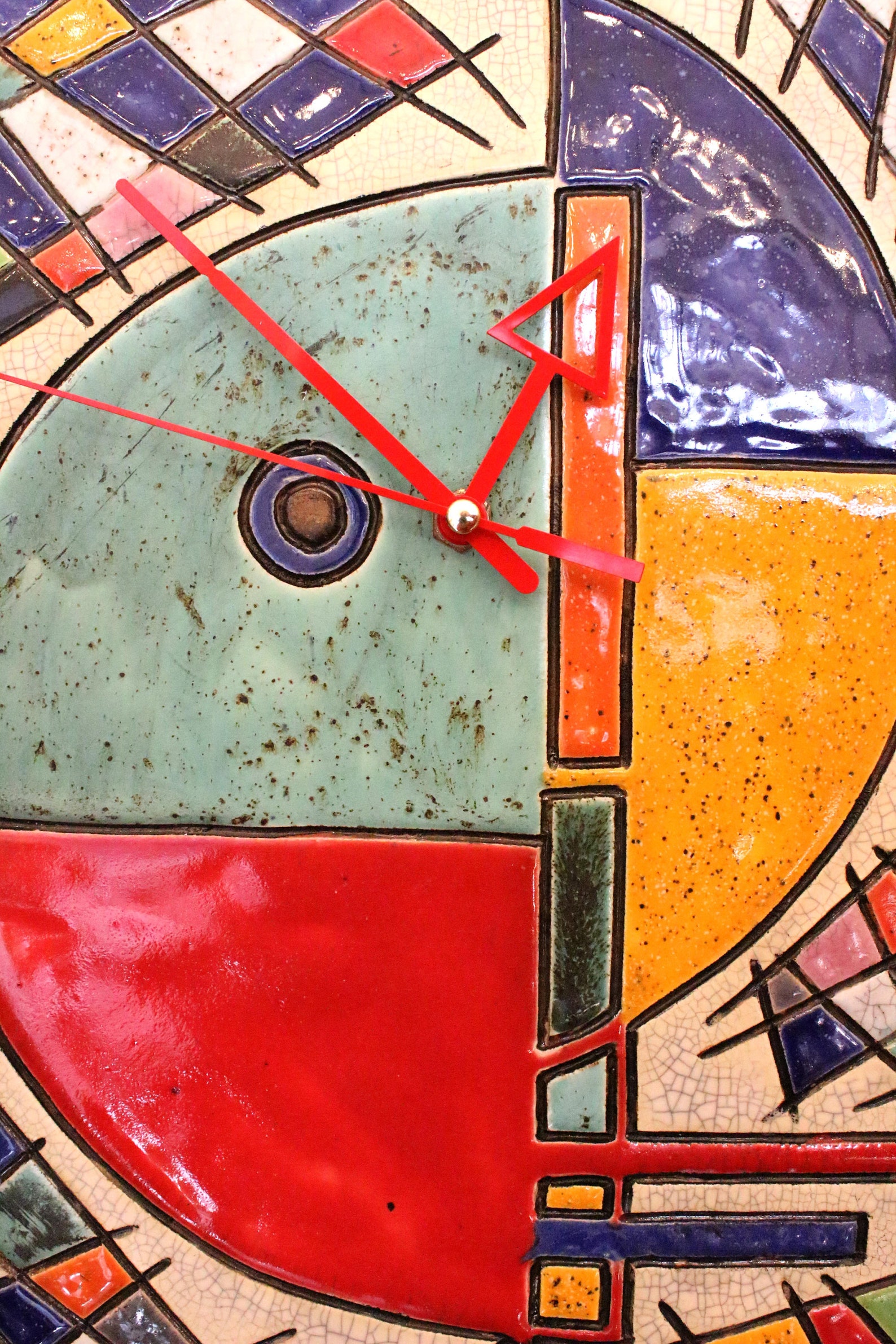 Ceramic wall clock Unique Ceramic Handmade pottery Etsy