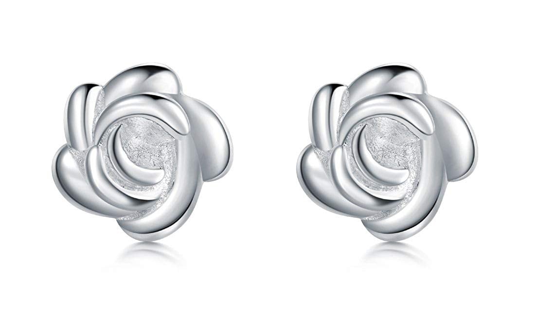 Earrings for wife 925 Sterling Silver Stud Earrings Rose Etsy