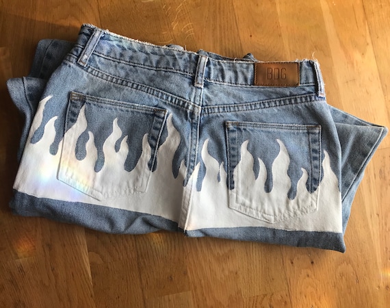 Cute jean top pocket painting