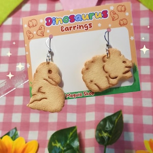 Pendientes Galleta Dinosaurus Cookie Dinosaur Earring Acero Inoxidable Stainlees Steel 画像 7