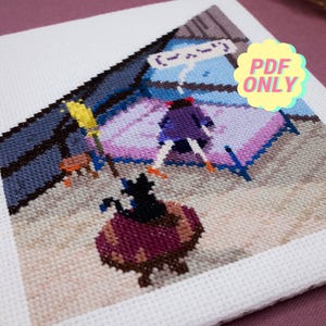 cute cross stitch kawaii anime movie cross stitch pattern keeper pdf  Anime fanart cute witch cross stitch modern embroidery