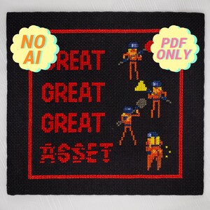 Lethal Company Cross Stitch Pattern - Great Great Asset (PDF)