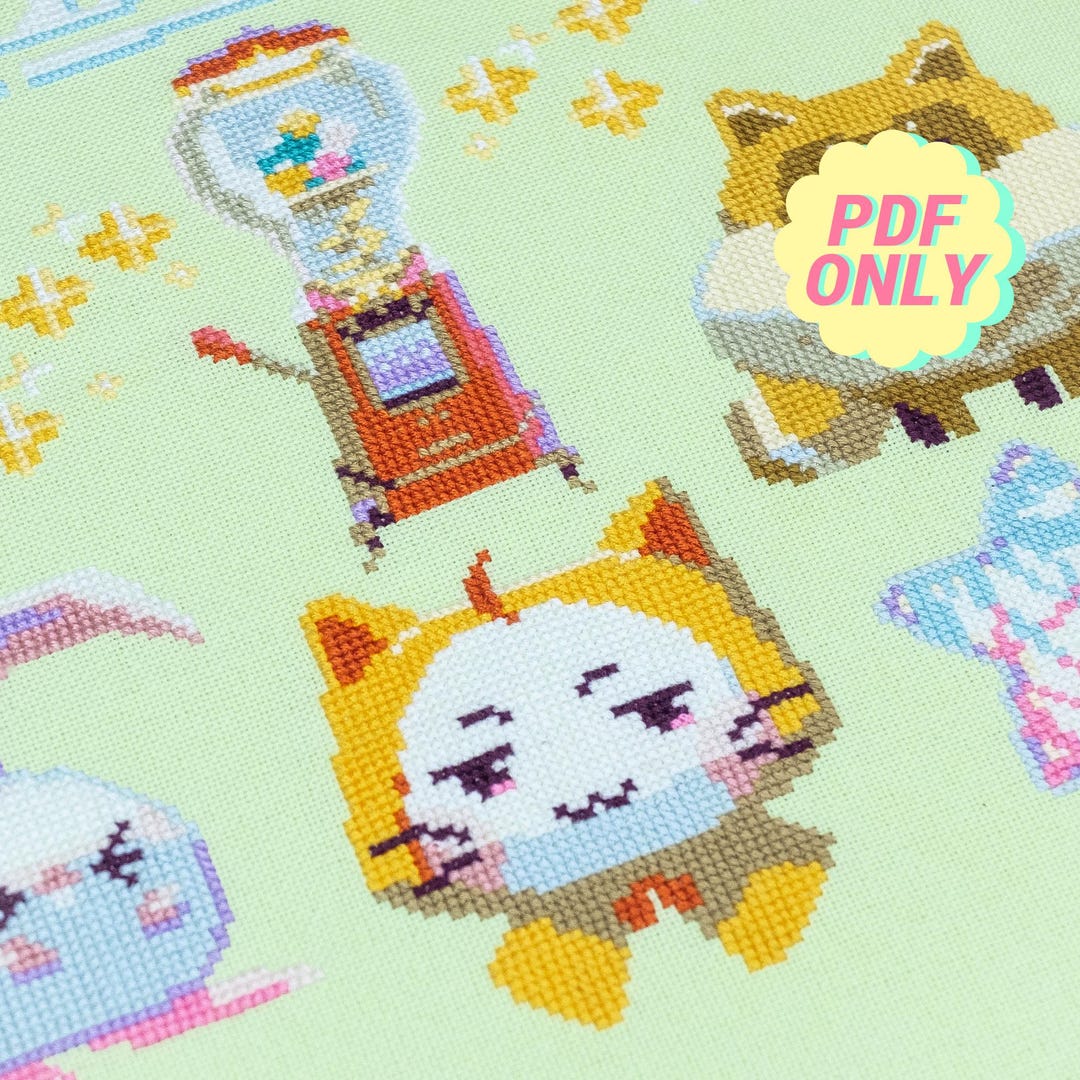 Infinity Nikki Cross Stitch Pattern - Cute Bibcoon Cross Stitch ...