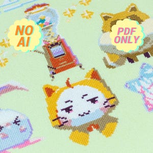 Patrón de punto de cruz Infinity Nikki: Diseño encantador de Bibcoon (patrón en PDF)