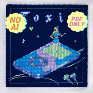 Britney Spears modèle de point de croix - point de croix moderne Britney Spears Toxic millennial kawaii téléchargement pattern keeper pdf