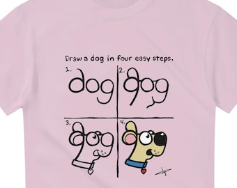 How to Draw a Dog T-Shirt - Fun Cartoon Design - Perfect Gift for Dog Lovers