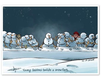 Young DaVinci's Snowfort