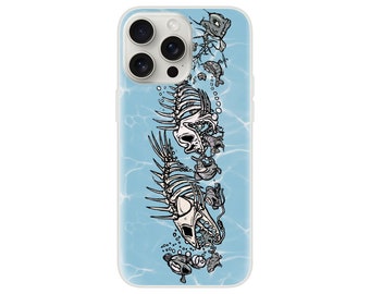 Cartoon skeleton fish Bonefish Phone Case for fisherman