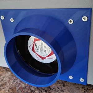 Fan exhaust port duct shroud for Monport 40W CO2 laser engraver K40