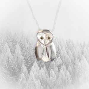 Handmade Silver Owl Pendant