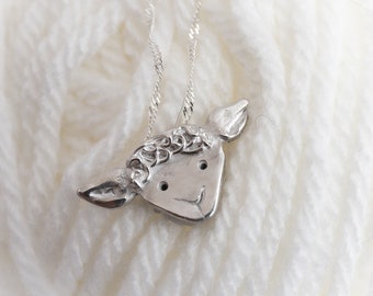 Handmade Silver Sheep Pendant