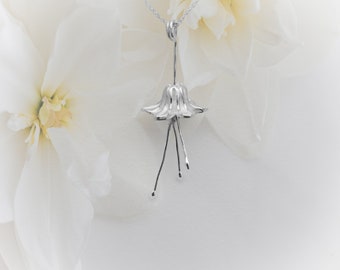 Handmade Silver Floral Pendant